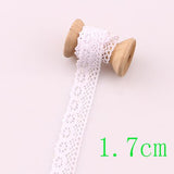 4YARD Apparel Sewing Fabric  DIY Ivory Cream Black Trim Cotton Crocheted Lace Fabric Ribbon Handmade Accessories Craft 11021