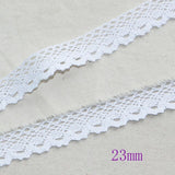 4YARD Apparel Sewing Fabric  DIY Ivory Cream Black Trim Cotton Crocheted Lace Fabric Ribbon Handmade Accessories Craft 11021