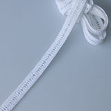 4YARD Apparel Sewing Fabric  DIY Ivory Cream Black Trim Cotton Crocheted Lace Fabric Ribbon Handmade Accessories Craft 11021