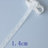 4YARD Apparel Sewing Fabric  DIY Ivory Cream Black Trim Cotton Crocheted Lace Fabric Ribbon Handmade Accessories Craft 11021
