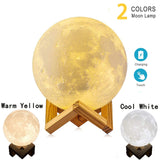 ZK20 USB Rechargeable 3D LED Moon Night Light