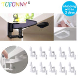TUSUNNY 10/20Pcs Children Protection Baby Security Lock for Kids Drawer Door Safety Child Invisible Kids Safety Cabinet Lock