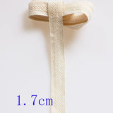 4YARD Apparel Sewing Fabric  DIY Ivory Cream Black Trim Cotton Crocheted Lace Fabric Ribbon Handmade Accessories Craft 11021