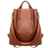New Fashion Women Anti-Theft Backpack Vintage Leather Backpacks for Teenager Girls Preppy School Bagpack Female Travel Bags