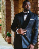 High Quality One Button White Paisley Groom Tuxedos Shawl Lapel Groomsmen Mens Suits Blazers (Jacket+Pants+Tie) W:715