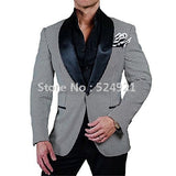 High Quality One Button White Paisley Groom Tuxedos Shawl Lapel Groomsmen Mens Suits Blazers (Jacket+Pants+Tie) W:715