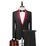 Shenrun Men Tuxedo Suit Slim Fit Shawl Lapel Fashion Formal Wedding Suits Groom Host Stage Business Party Banquet Costume Black