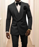 Custom Made Groomsmen White Pattern Groom Tuxedos Shawl Lapel Men Suits 2 Pieces Wedding Best Man ( Jacket+Pants+Tie ) C922