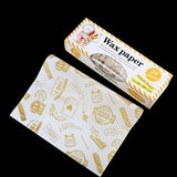 50Pcs/Lot Wax Paper Food Grade Grease Paper Food Wrappers Wrapping Paper For Bread Sandwich Burger Fries Oilpaper Baking Tools