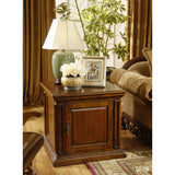 Square end small table with storage