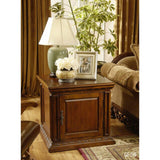 Square end small table with storage