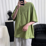 YASUGUOJI Plain Oversized T-Shirt for Men