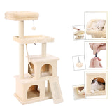 Hot Catt Tree Multilevel and Luxury Cat Towers 50 Inches with 2 Condos