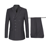High quality black Double Breasted Suits