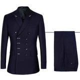 High quality black Double Breasted Suits