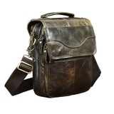 Quality Original Leather Male Casual Shoulder Messenger bag Cowhide Fashion Cross-body Bag 8" Pad Tote Mochila Satchel bag 144