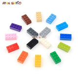 40pcs DIY Building Blocks Thick Figures Bricks 2x4 Dots Educational Creative Size Compatible With lego Plastic Toys for Children - shopwishi 