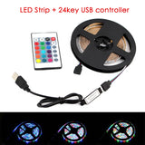 5V RGB LED Strip Light USB 5 V PC TV Backlight 2835 1 - 5 M 5 V Volt USB Led Strip RGB Lights Lamp Tape Diode Ribbon Ambilight