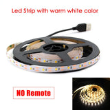 5V RGB LED Strip Light USB 5 V PC TV Backlight 2835 1 - 5 M 5 V Volt USB Led Strip RGB Lights Lamp Tape Diode Ribbon Ambilight