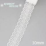 (5 yards/roll) white Lace fabric Webbing Decoration Lovely gift packing polyester Material - shopwishi 