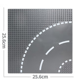 Classic City Road Street Baseplate Block Straight Crossroad Curve T-Junction DIY Assembly Building Blocks Parts Base Plate Gift
