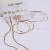 Exknl Women Earrings Set Acrylic Pearl Earrings For Women Bohemian Leopard Tassel Stud Earrings 2020 New Brincos Fashion Jewelry