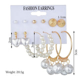 Exknl Women Earrings Set Acrylic Pearl Earrings For Women Bohemian Leopard Tassel Stud Earrings 2020 New Brincos Fashion Jewelry