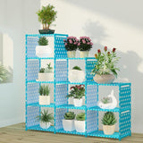 Multi-layer Foldable Plant Flower Pot Stand Shelve Free Combination Flower Display Rack Shelf Indoor Non-woven Fabric Steel Pipe - shopwishi 