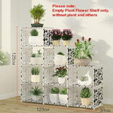Multi-layer Foldable Plant Flower Pot Stand Shelve Free Combination Flower Display Rack Shelf Indoor Non-woven Fabric Steel Pipe - shopwishi 
