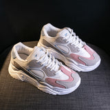 Spring Sneakers Women Thick Bottom Daddy Shoe Thick Bottom Round Toe Breathing Leisure Female Vulcanize Shoes s267