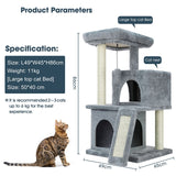 Cat Tree House Condo Playground Stratcher Furniture for Cats Kittens Multi-Level Tower for Cats Play Cozy Nest Home Pet Cat Toys