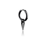1 pair Punk Black Multiple Styles Stainless/Titanium Steel Stud Earrings For Men and Women Gothic Street Pop Hip Hop Ear Jewelry - shopwishi 