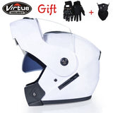 New Flip Up Motorcycle Helmet Motorbike Modular Dual Lens Motocross Moto Helmet Crash Full Face Helmets Casco Moto Casque