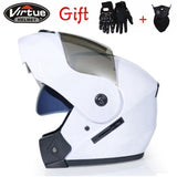 New Flip Up Motorcycle Helmet Motorbike Modular Dual Lens Motocross Moto Helmet Crash Full Face Helmets Casco Moto Casque