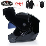 New Flip Up Motorcycle Helmet Motorbike Modular Dual Lens Motocross Moto Helmet Crash Full Face Helmets Casco Moto Casque