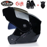 New Flip Up Motorcycle Helmet Motorbike Modular Dual Lens Motocross Moto Helmet Crash Full Face Helmets Casco Moto Casque