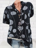 Women blouses large size shirt ladies shirt fashion shirt casual wave point short-sleeved shirt women
