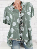 Women blouses large size shirt ladies shirt fashion shirt casual wave point short-sleeved shirt women