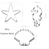 1pcs Birthday Unicorn llama Mermaid Flamingo Cake Biscuit Mold Stainless Steel Cookie Cutters Mould Party Decorations DIY Tools
