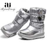 Russia children's winter boots ankle kids snow boots girls winter shoes Fashion wool boys waterproof boots - shopwishi 
