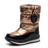 Russia children's winter boots ankle kids snow boots girls winter shoes Fashion wool boys waterproof boots - shopwishi 