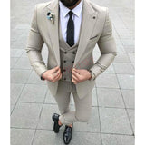 2022 Fashion Lattice Men's Suit Slim Fit Prom Wedding Suits for Men