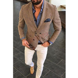 2022 Fashion Lattice Men's Suit Slim Fit Prom Wedding Suits for Men