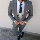 2022 Fashion Lattice Men's Suit Slim Fit Prom Wedding Suits for Men