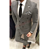 2022 Fashion Lattice Men's Suit Slim Fit Prom Wedding Suits for Men