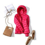 90% Ultra-light Plus Size Thin Down Jacket Women  Autumn Winter Slim Short