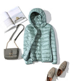 90% Ultra-light Plus Size Thin Down Jacket Women  Autumn Winter Slim Short