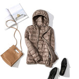 90% Ultra-light Plus Size Thin Down Jacket Women  Autumn Winter Slim Short