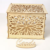 Wedding Card Boxes Wooden Box Wedding Supplies DIY Couple Deer Bird Flower Pattern Grid Business Card Wooden Box