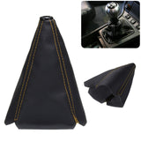 16mm Universal PU Leather Car Gear Shift Collars Carbon Fiber Auto Car Manual Stick Shifter Knob Gear Shift Boot Cover Gaiter